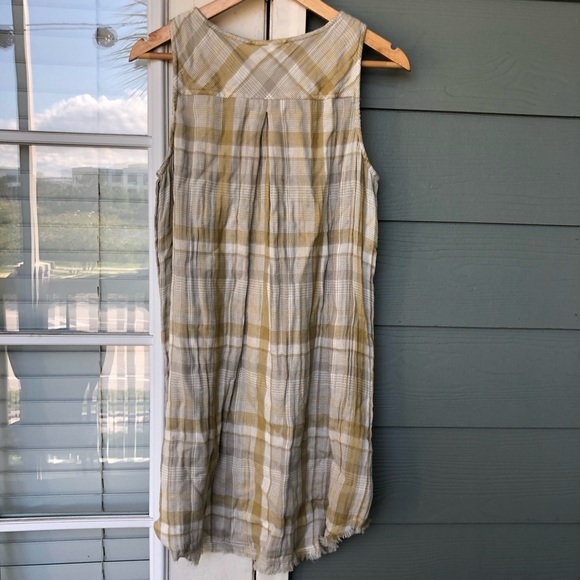 Natural Life Plaid Shift Dress Button Medium - Picture 6 of 9